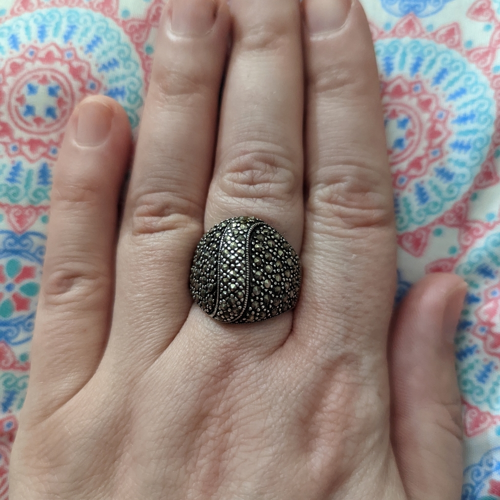 Sterling silver dome ring